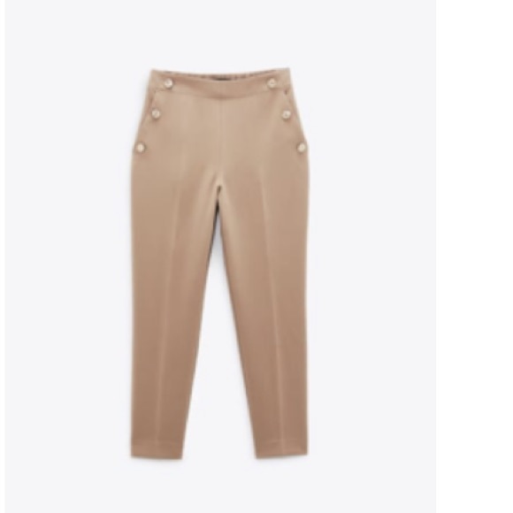 Zara Pants - Zara buttoned straight leg pants